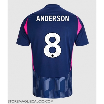 Nottingham Forest Elliot Anderson #8 Maglia Gara Trasferta Repliche 2024-25 Maniche Corte